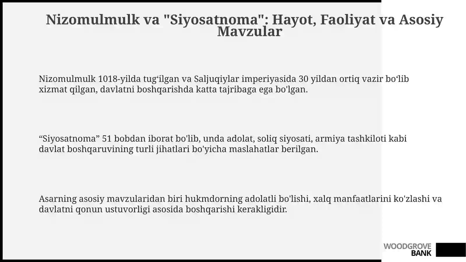 Nizomulmulkning “Siyosatnoma”si 3