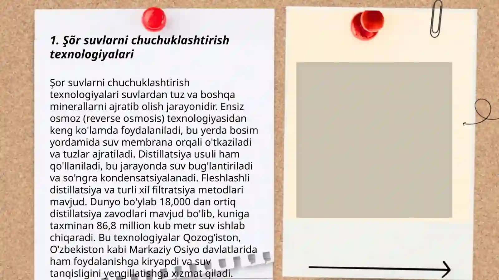 Õzbekiston sharoitida shòr suvlarni chuchuklashtirish 3