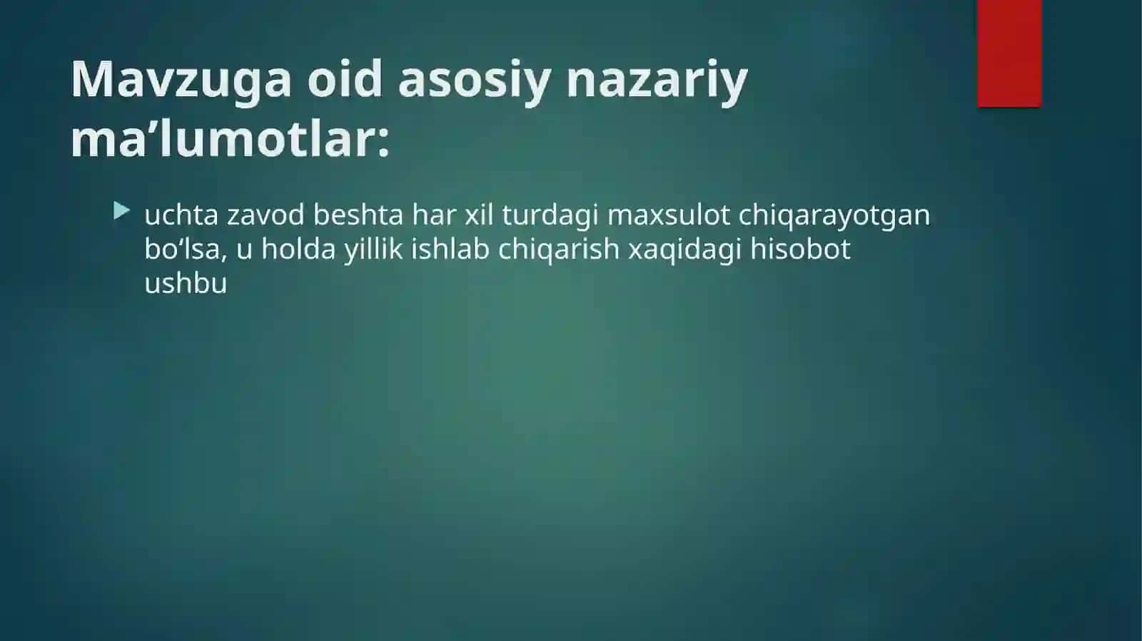 MATRITSALAR 3