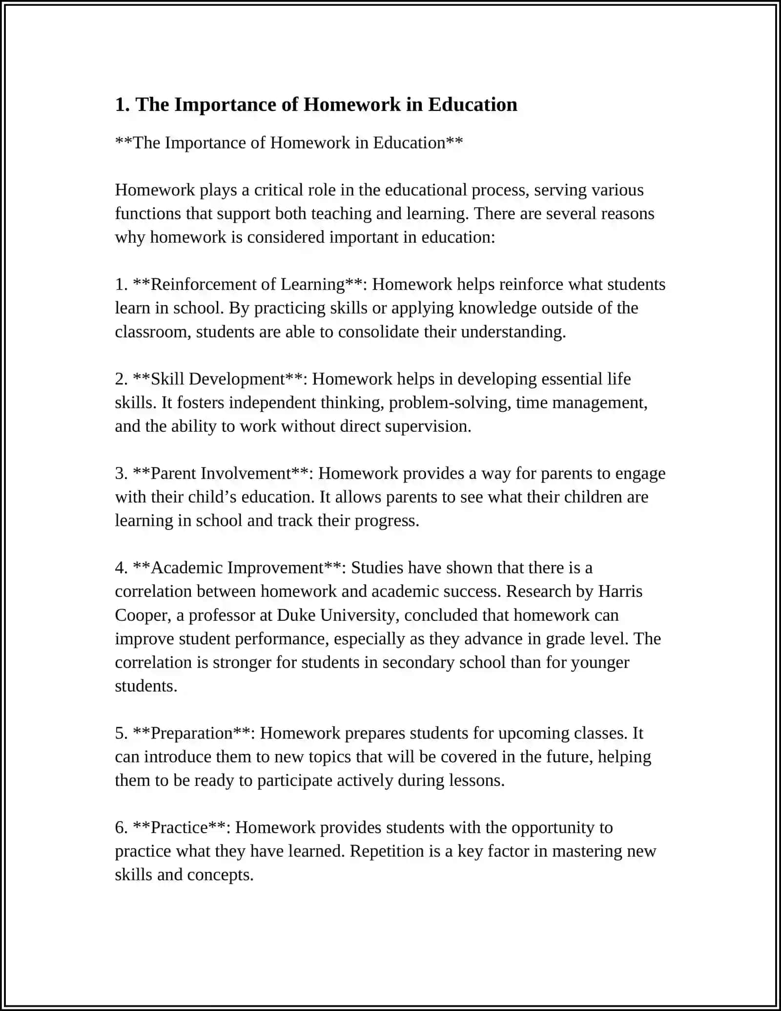 The Importance of Homework in Education 3