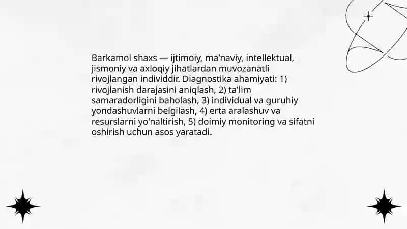 Barkamol shaxsni tarbiyalash diagnostikasi 3