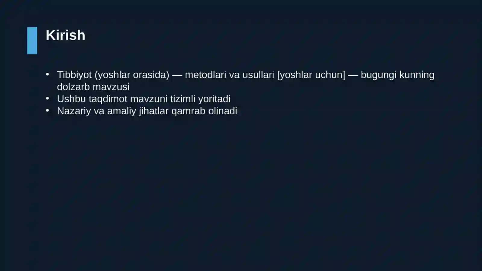 Tibbiyot (yoshlar orasida) — metodlari va usullari [yoshlar uchun] 3
