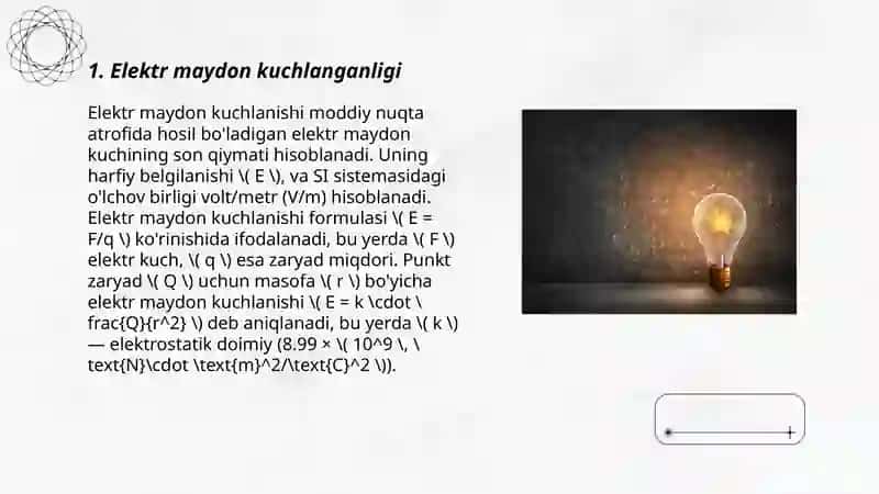 Elektr maydon kuchlanganligi oqimi.Gauss teoremasi 3