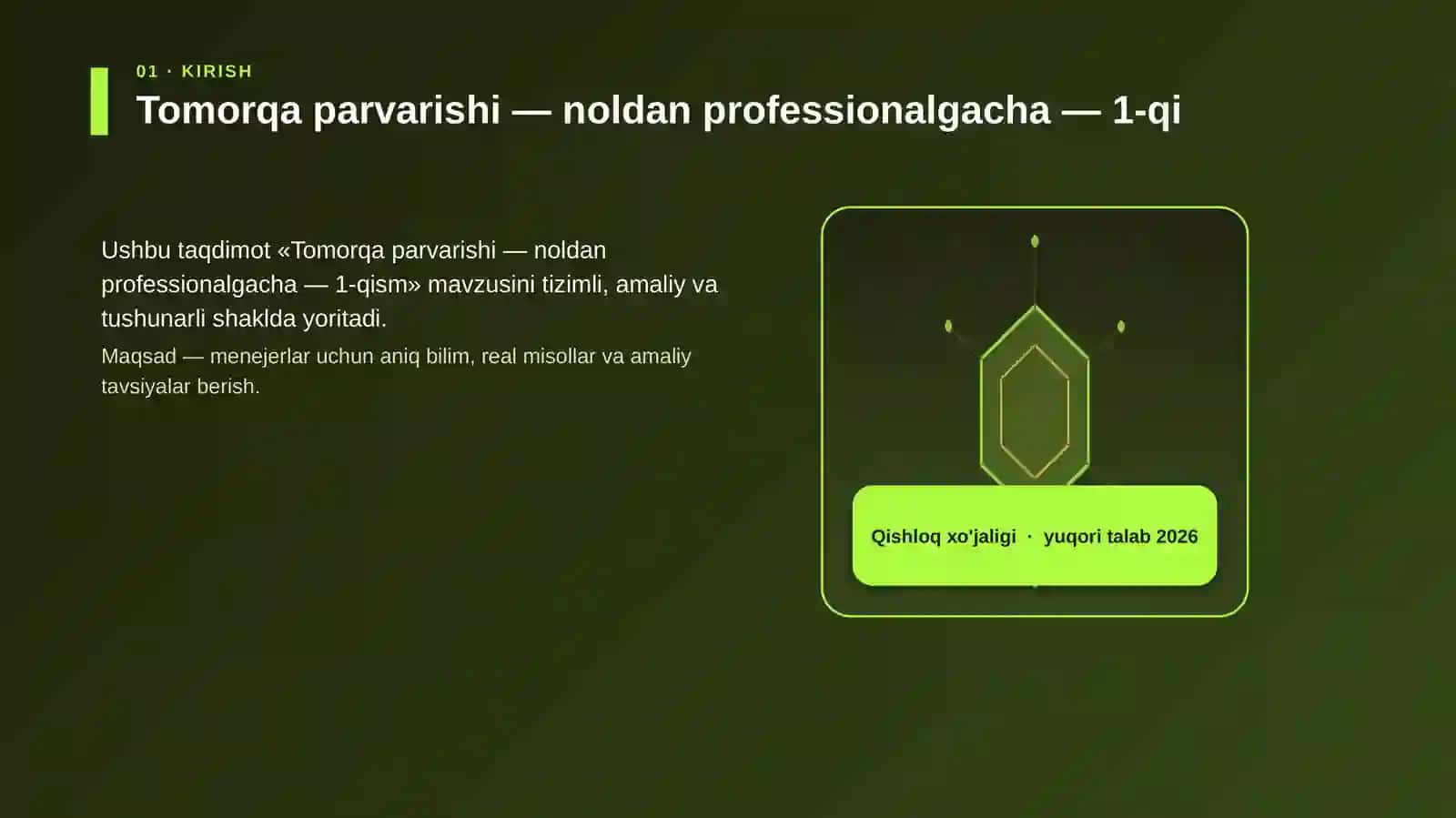 Tomorqa parvarishi — noldan professionalgacha — 1-qism 3