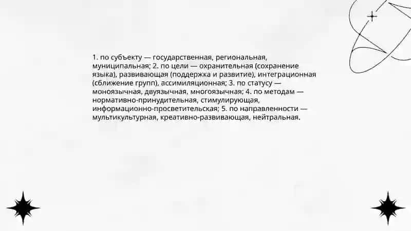 Виды языковой политики 3