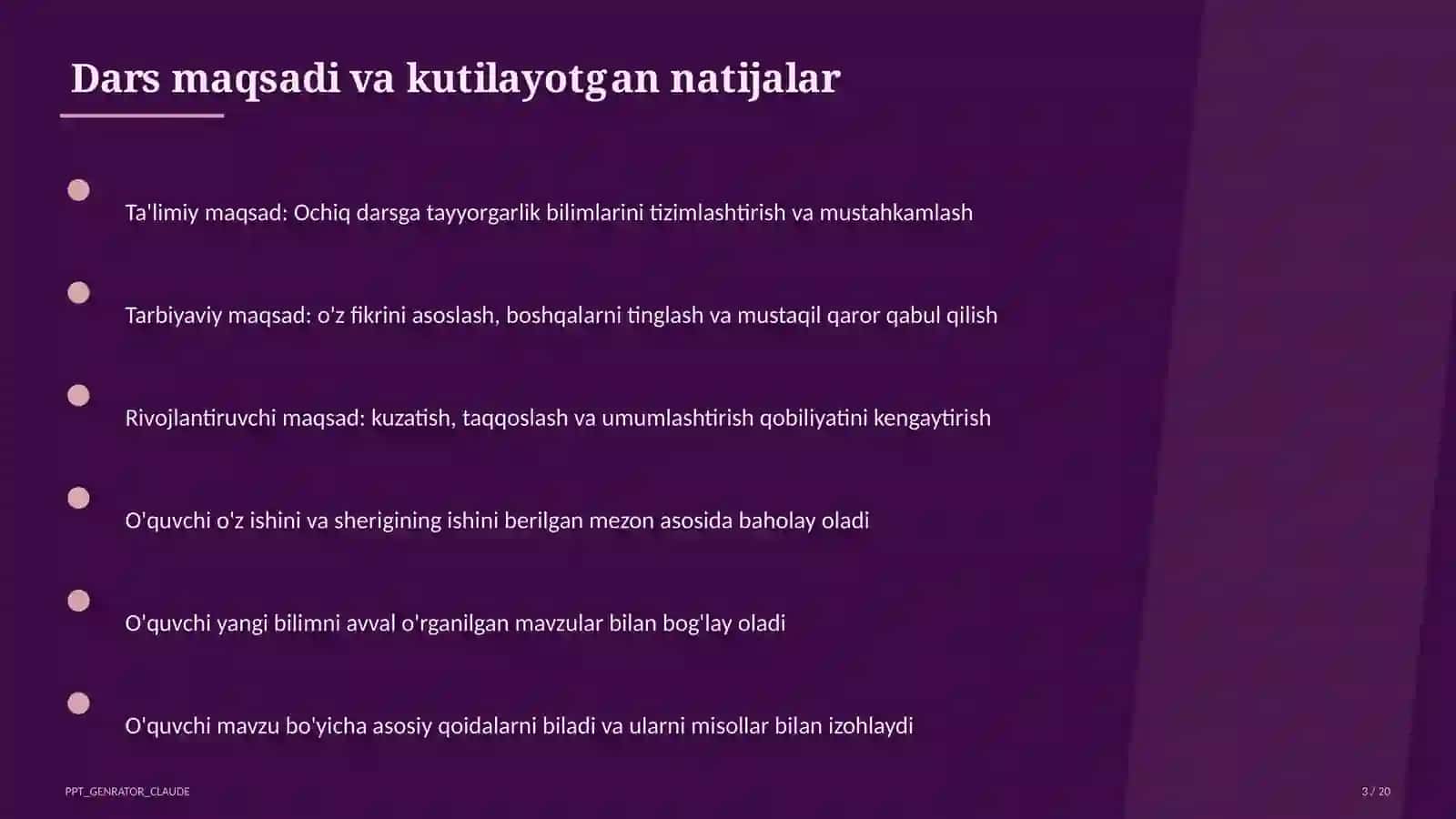 O'qituvchilar uchun: pedagogika va o'qitish metodikasi 3