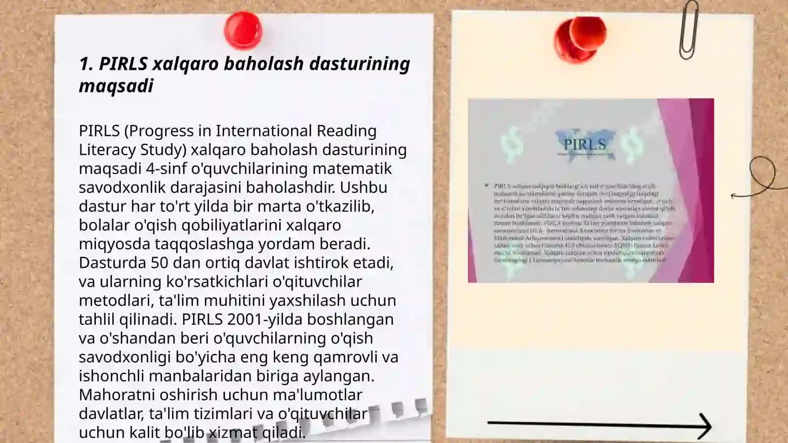 PIRLS xalqaro baholash dasturi 3