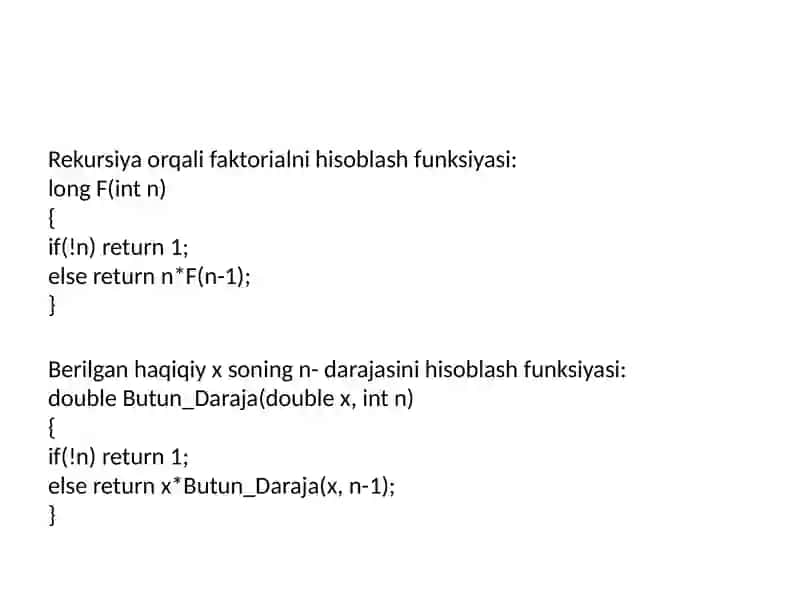 Rekursiv funksiyalar 3