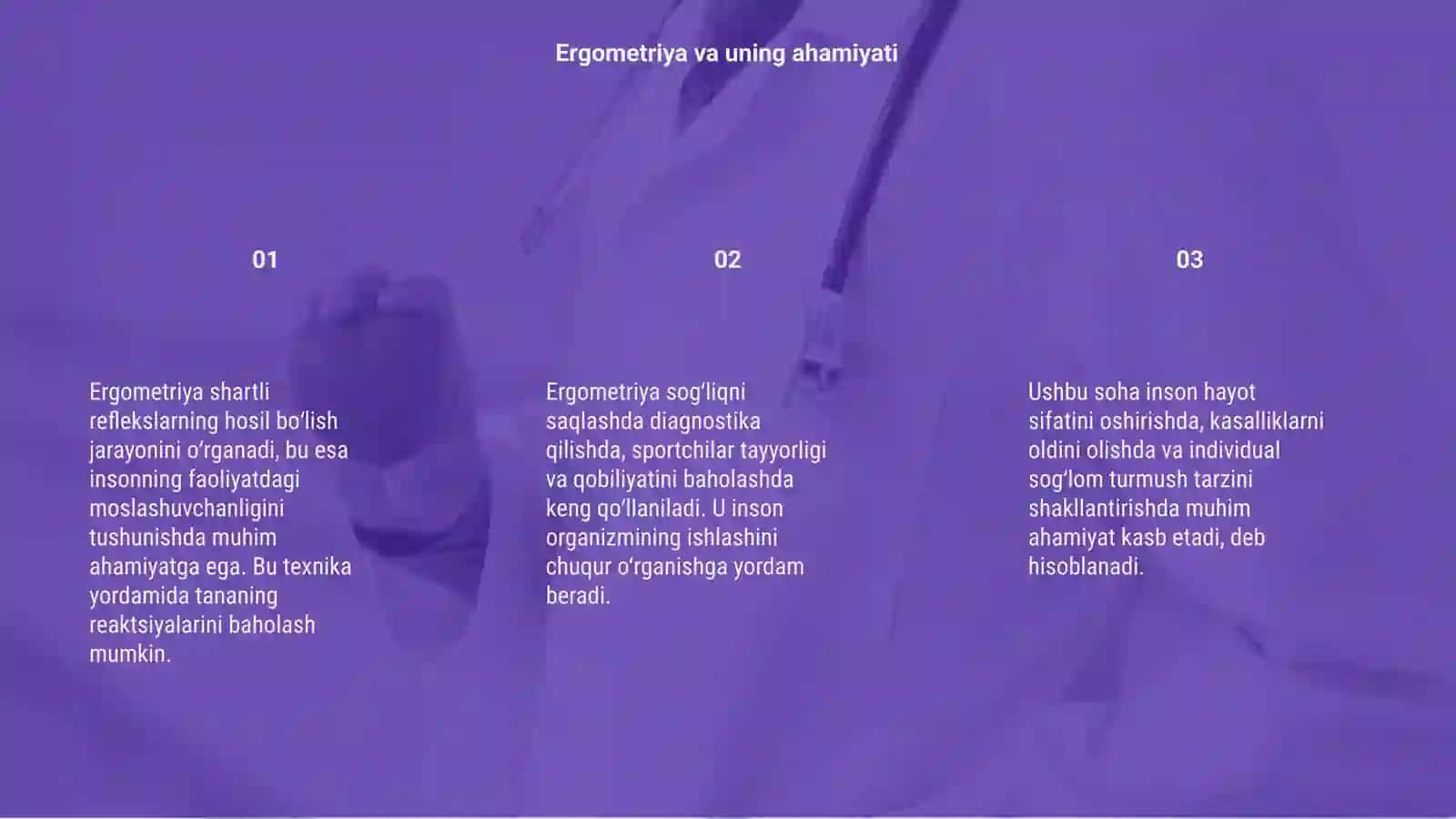Ergometriya Shartliy reflekislarning hosil boʻlishi 3
