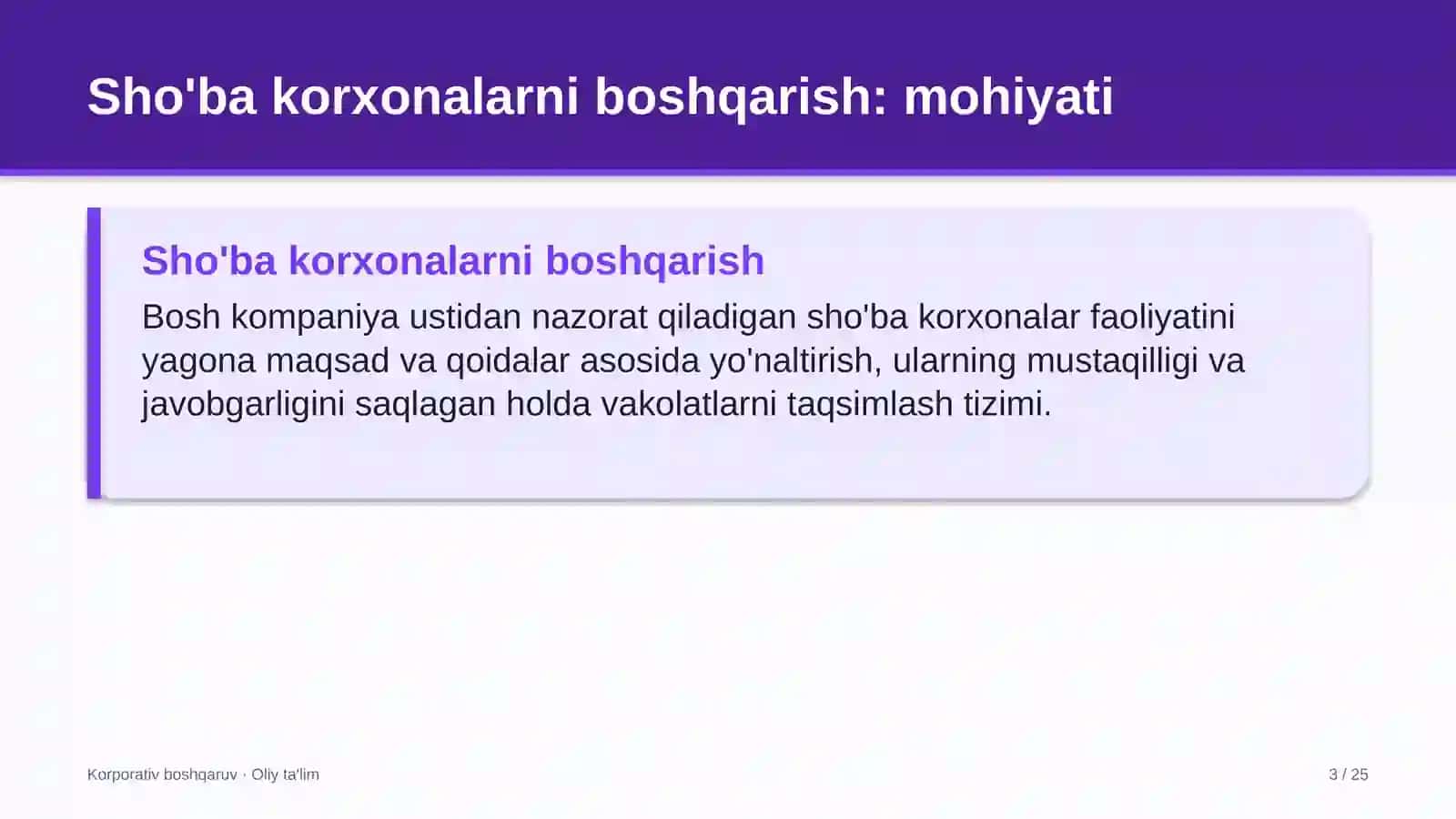 Elektr podstansiyalarida sho'ba korxonalarni boshqarish 3