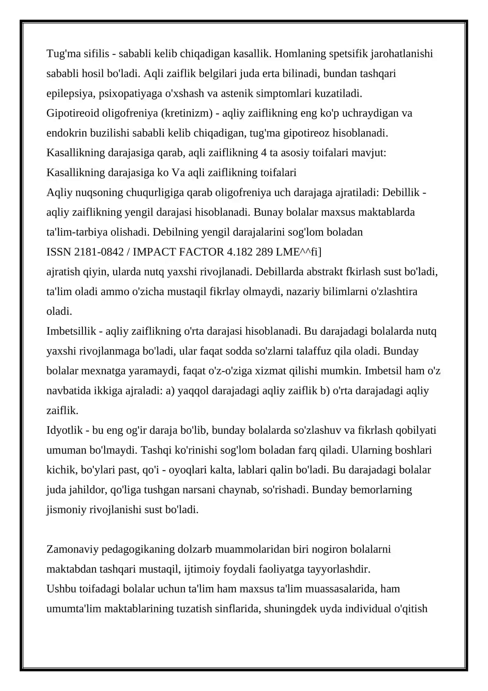 AQLIY RIVOJLANISHDA NUQSONI BOR BOLALAR TA'LIM TARBIYASI 3
