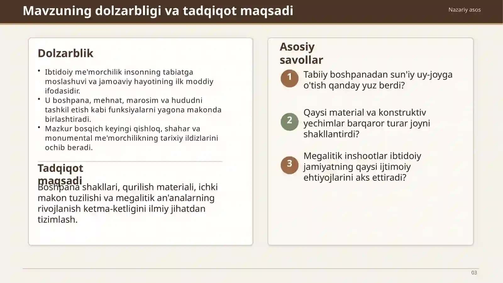 IBTIDOIYJAMOAME'MORCHILIKTARIXI 3