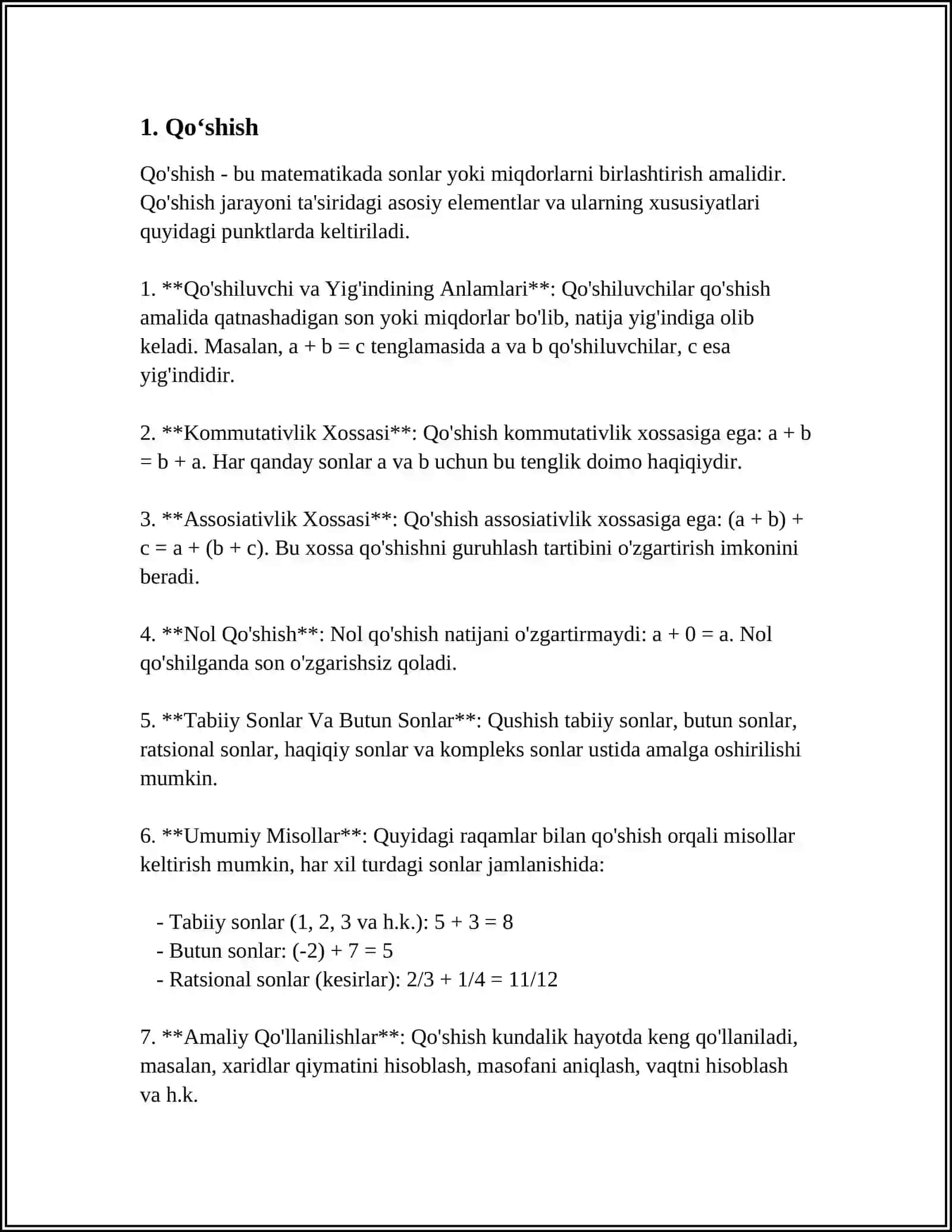 MATEMATIK AMALLARNI BAJARISH 3