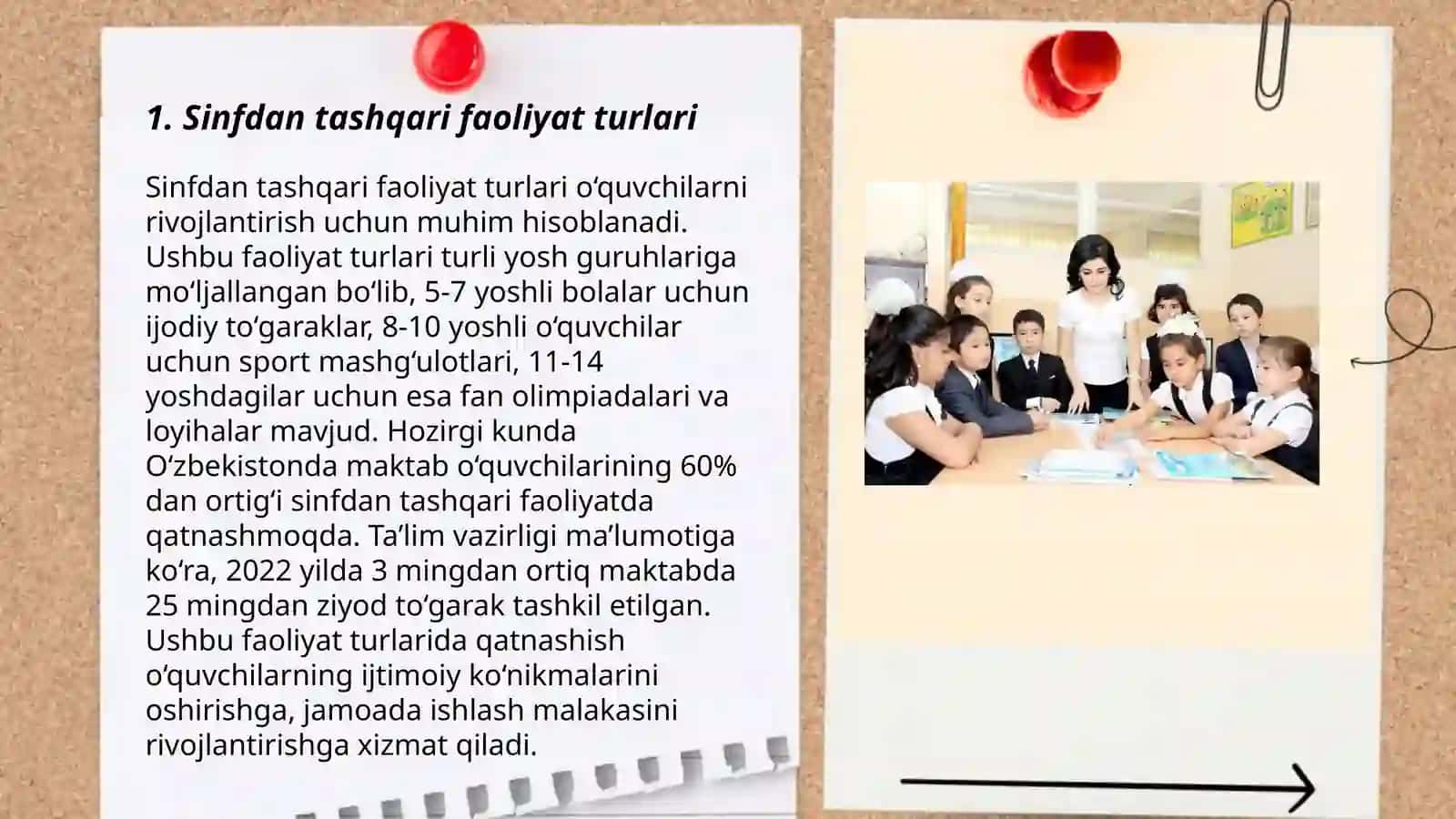 O'quvchilar jamoasini shakllantirish. Sinfdan va maktabdan tashqari tarbiyaviy ishlar tizimi 3