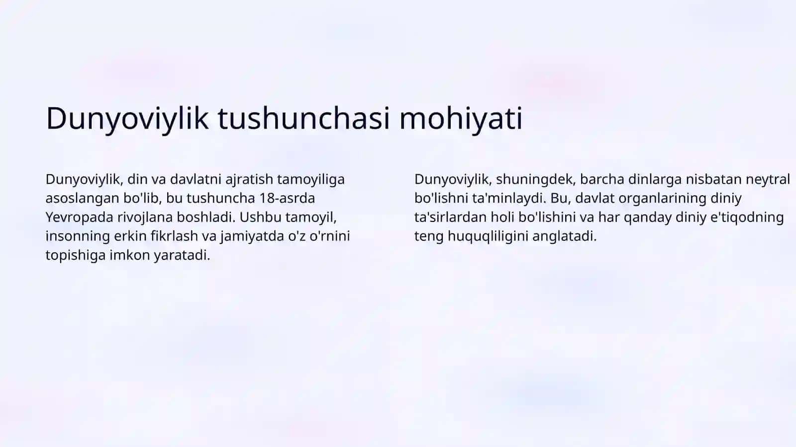 Dunyoviylik - dahriylik emas 3
