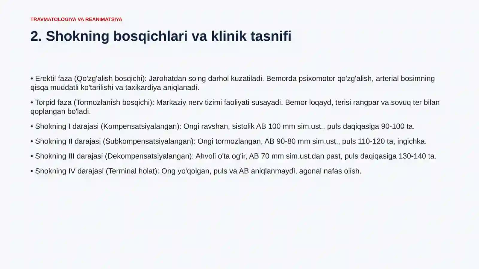 TRAVMATIK SHOK VA UZOQ MUDDATLI BOSILISH SINDROMI 3