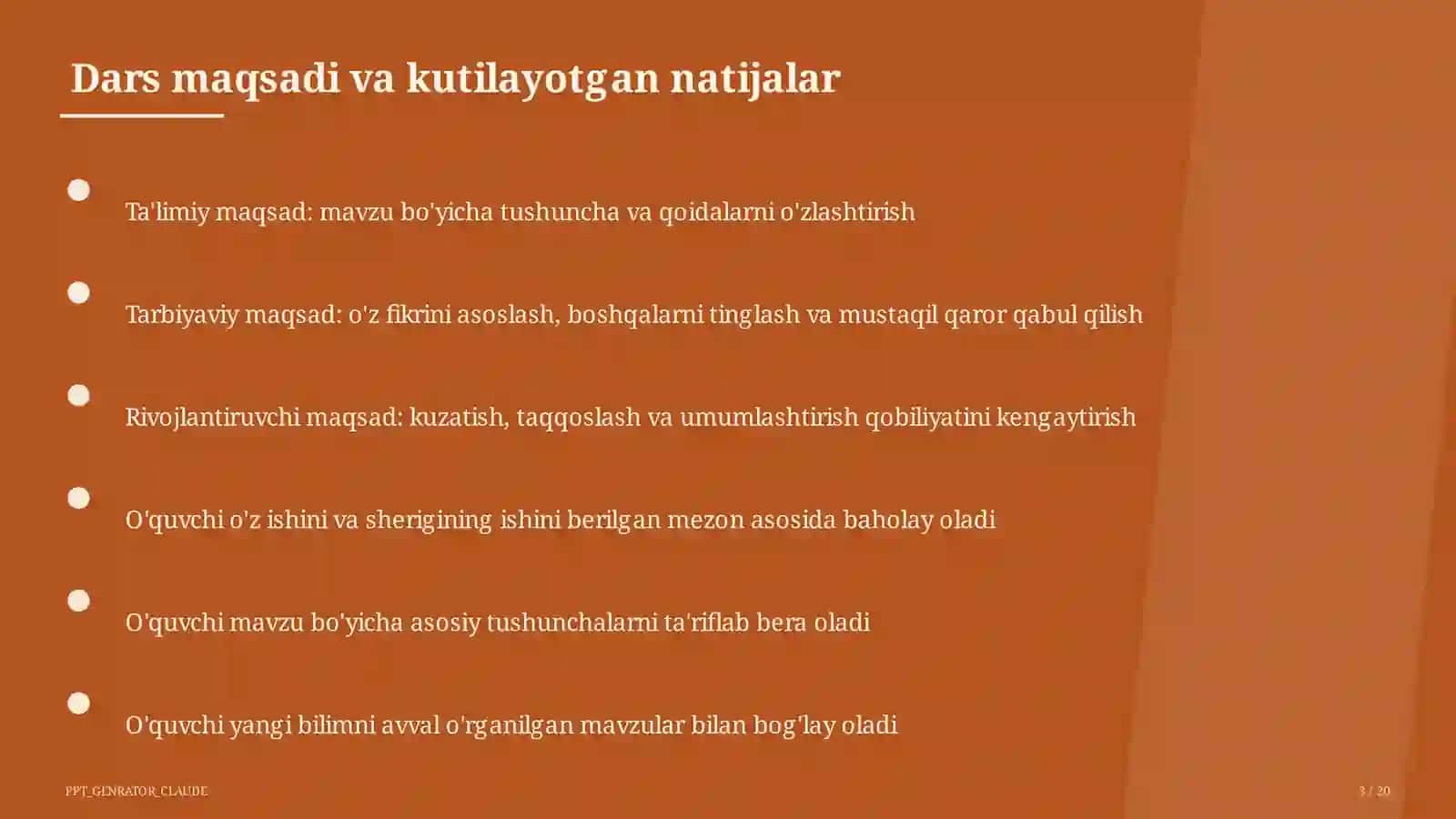 Relyef shakllari: tog'lar va tekisliklar (5-sinf) 3