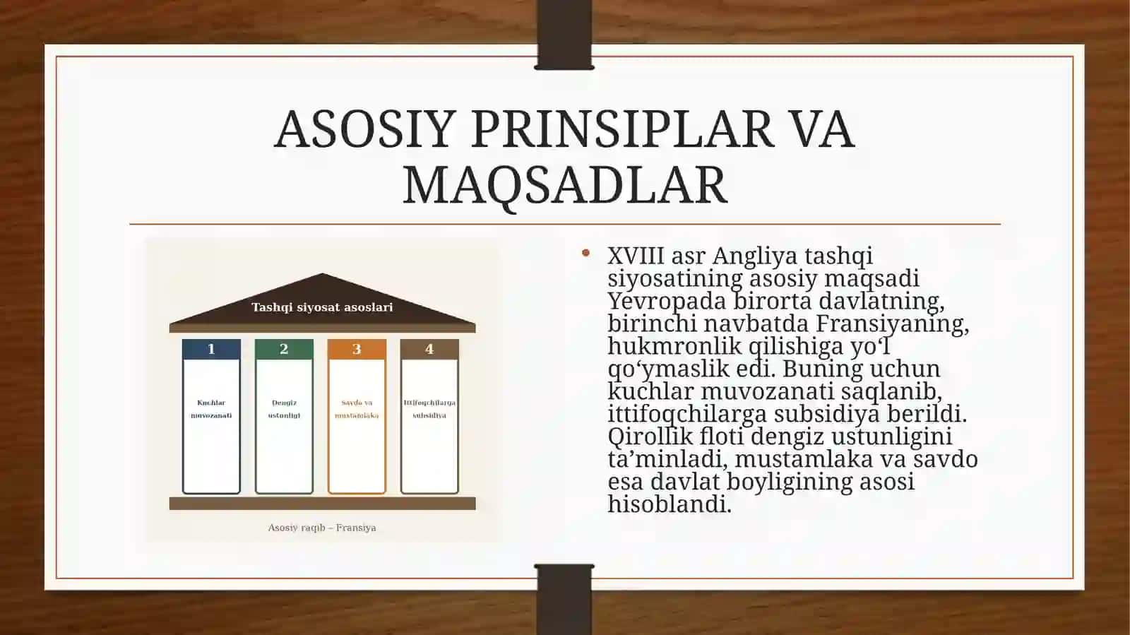 XVIII asrda Angliyaning tashqi siyosati 3