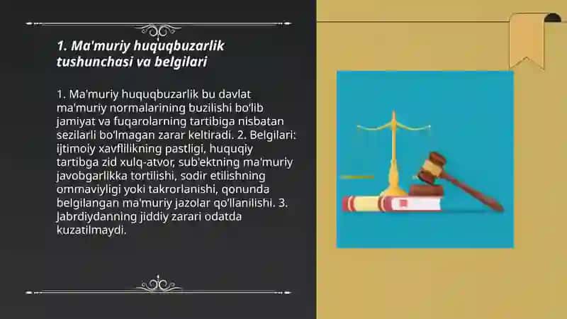 Ma'muriy huquqbuzarlik haqida 3