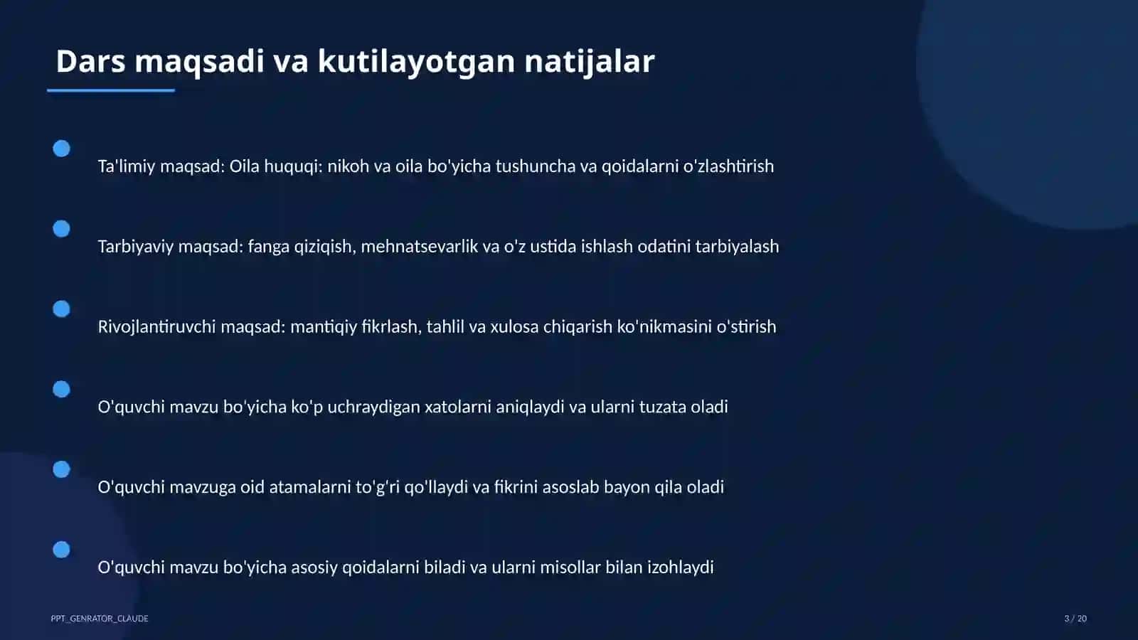 Oilа huquqi: nikoh va oila (9-sinf) 3