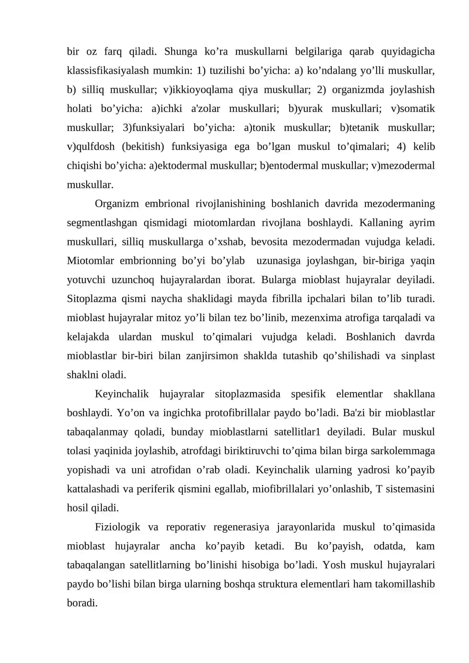 Muskul to’qimasi haqida umumiy tushuncha 3