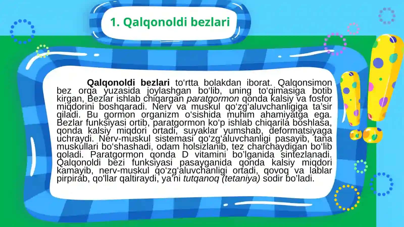 Qalqonoldi, gipofiz, ayrisimonbez, buyrak ustibezlari 3