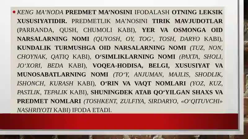 Otning leksik-grammatik xususiyatlari 3