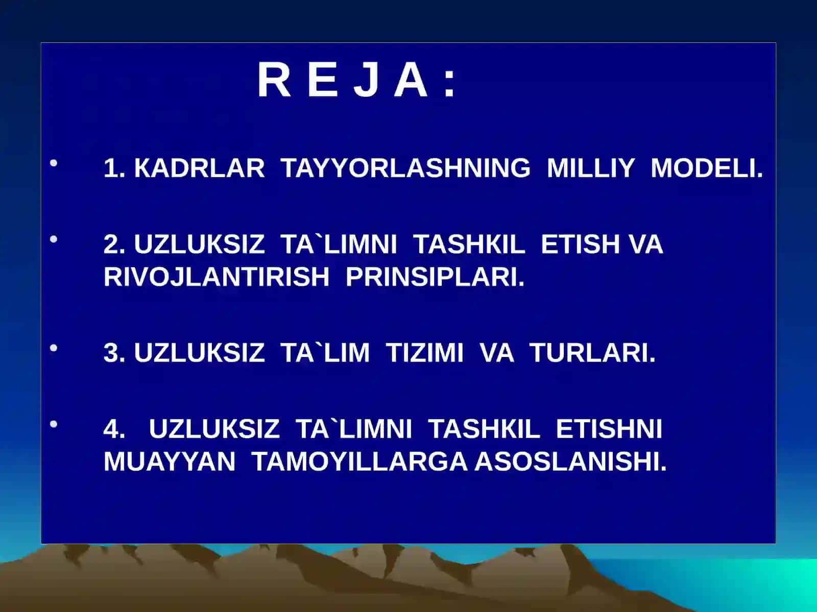 КADRLAR TAYYORLASHNING MILLIY MODELI 3