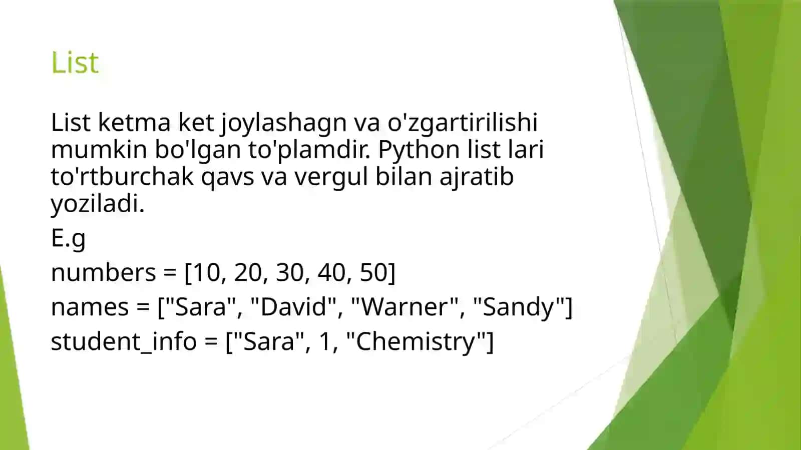 Python Lists 3
