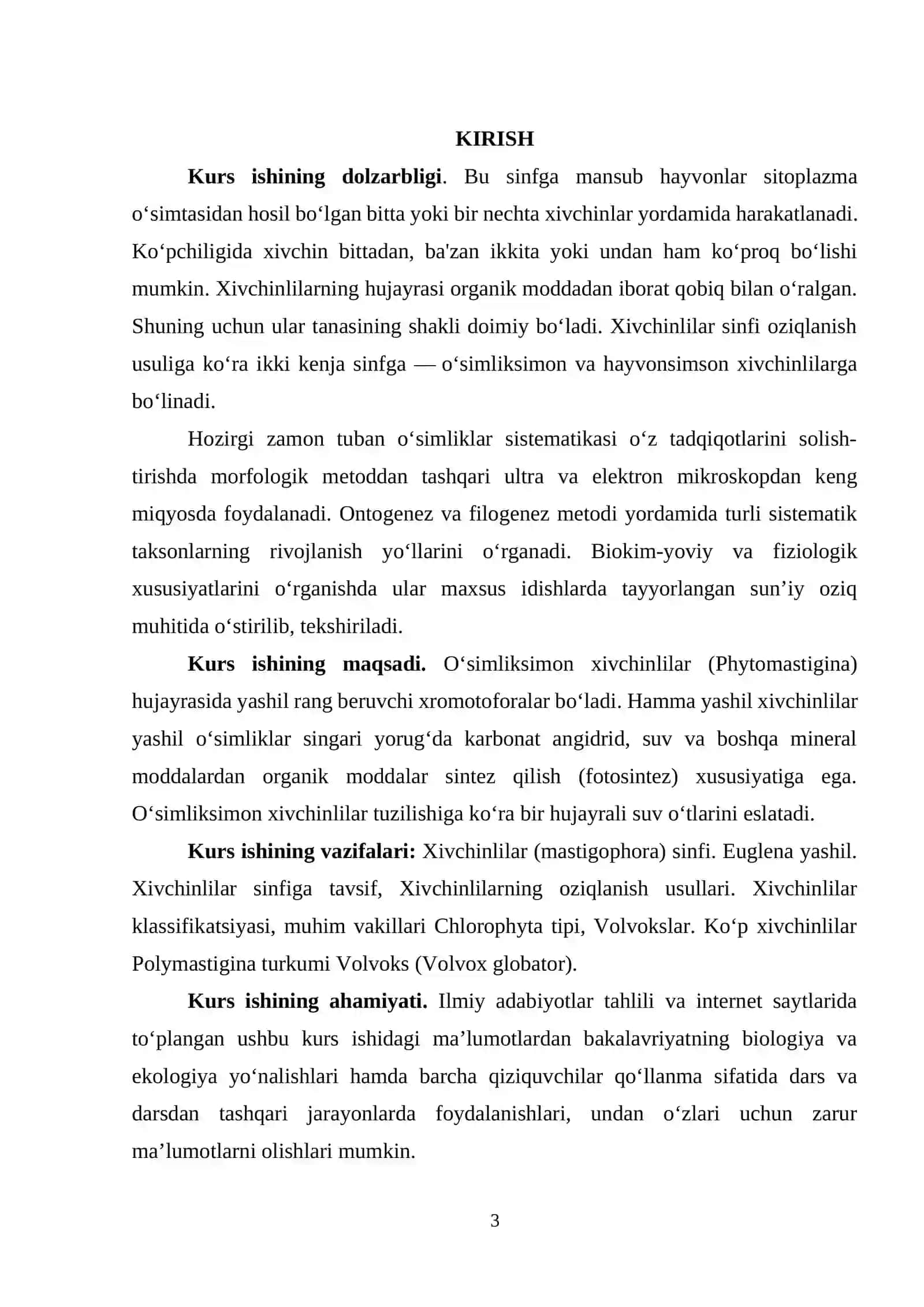 "Odam va mahsuldor hayvonlarda parazitlik qiladigan xivchinlilar va ularni oldini olish choralari" 3