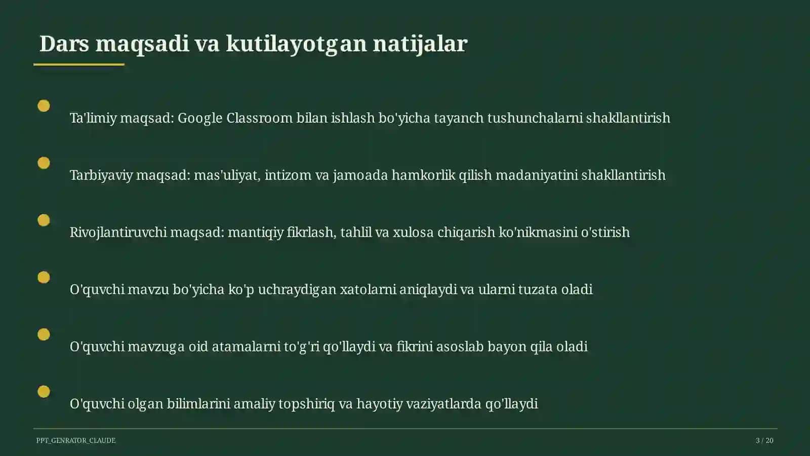 Google Classroom bilan ishlash 3