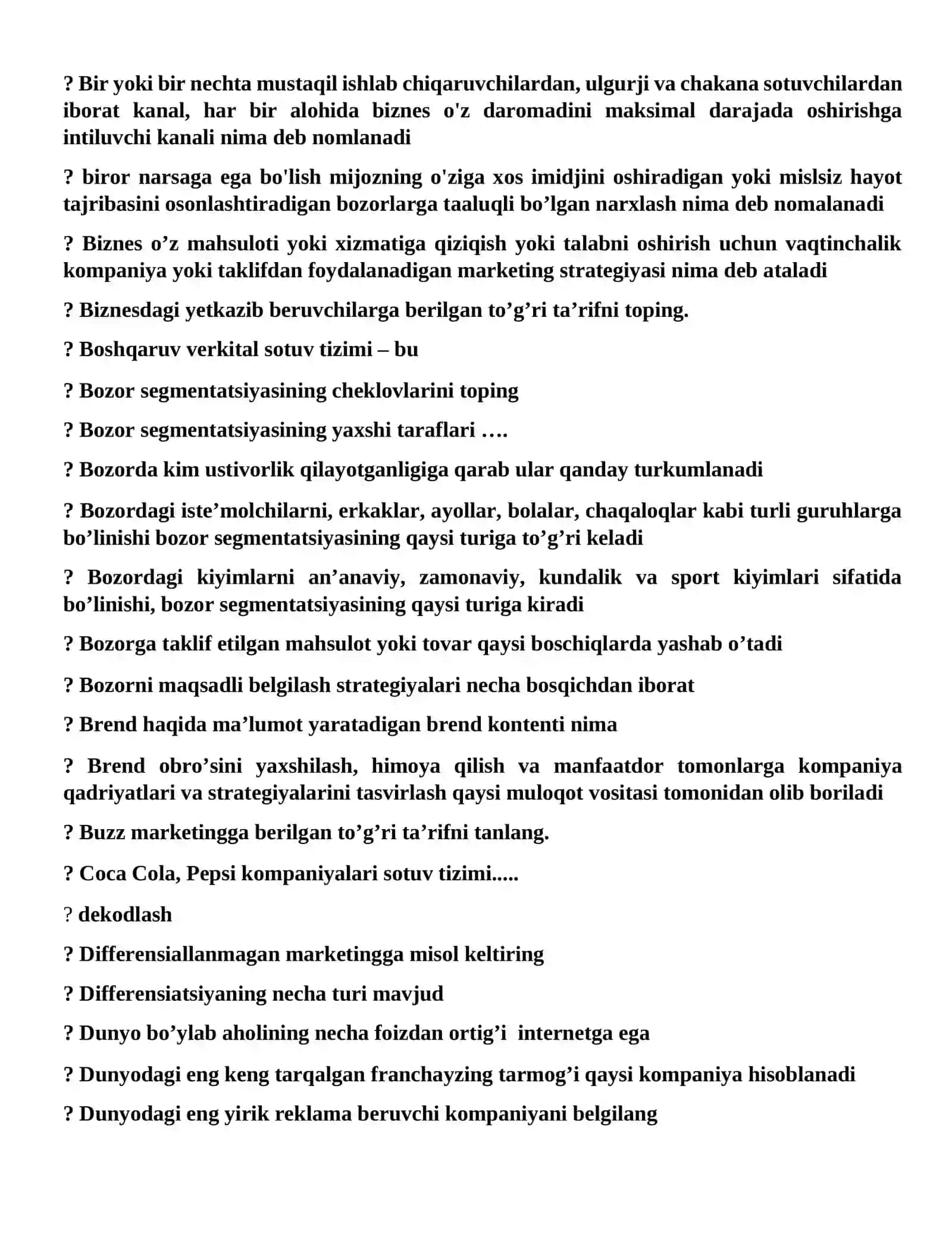 Marketing asoslari (Principles of Marketing) 3