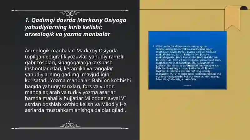 Markaziy Osiyoda yahudiylikning kirib kelishi va tarqalishi tarixi 3