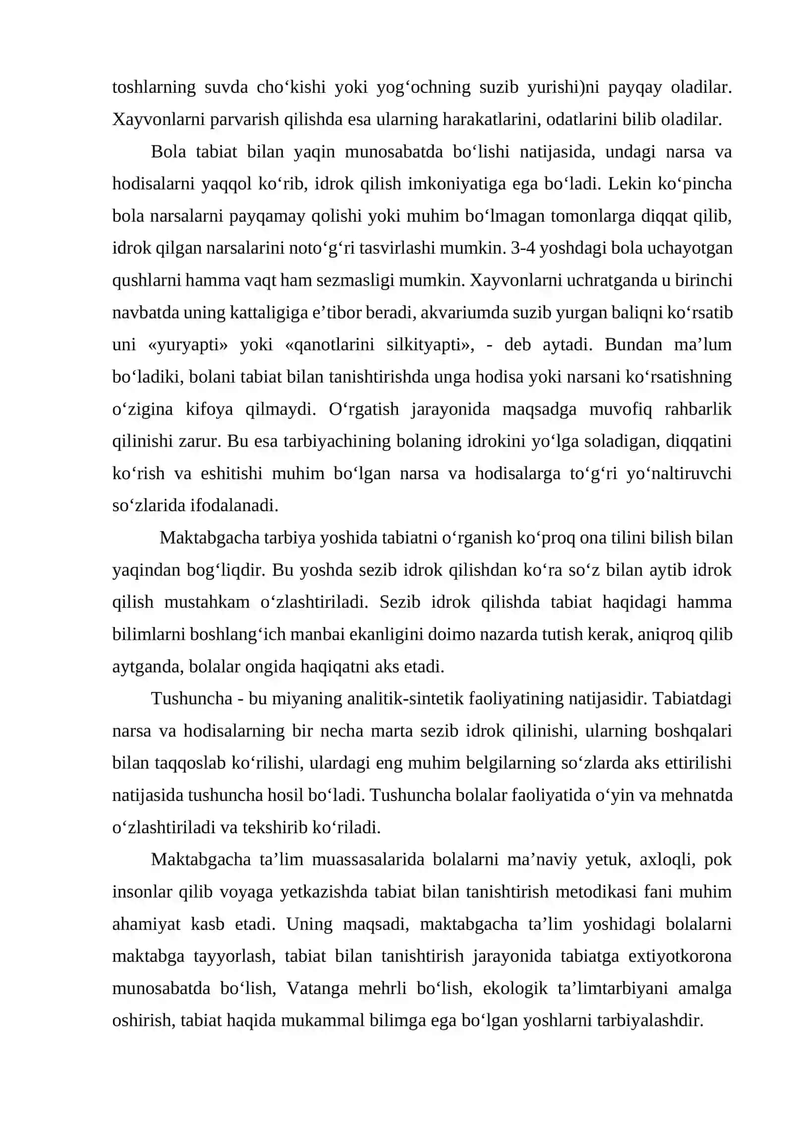 MTMda tabiat bilan tanishtirishning mazmuni (2-Amaliy mashg‘ulot) 3