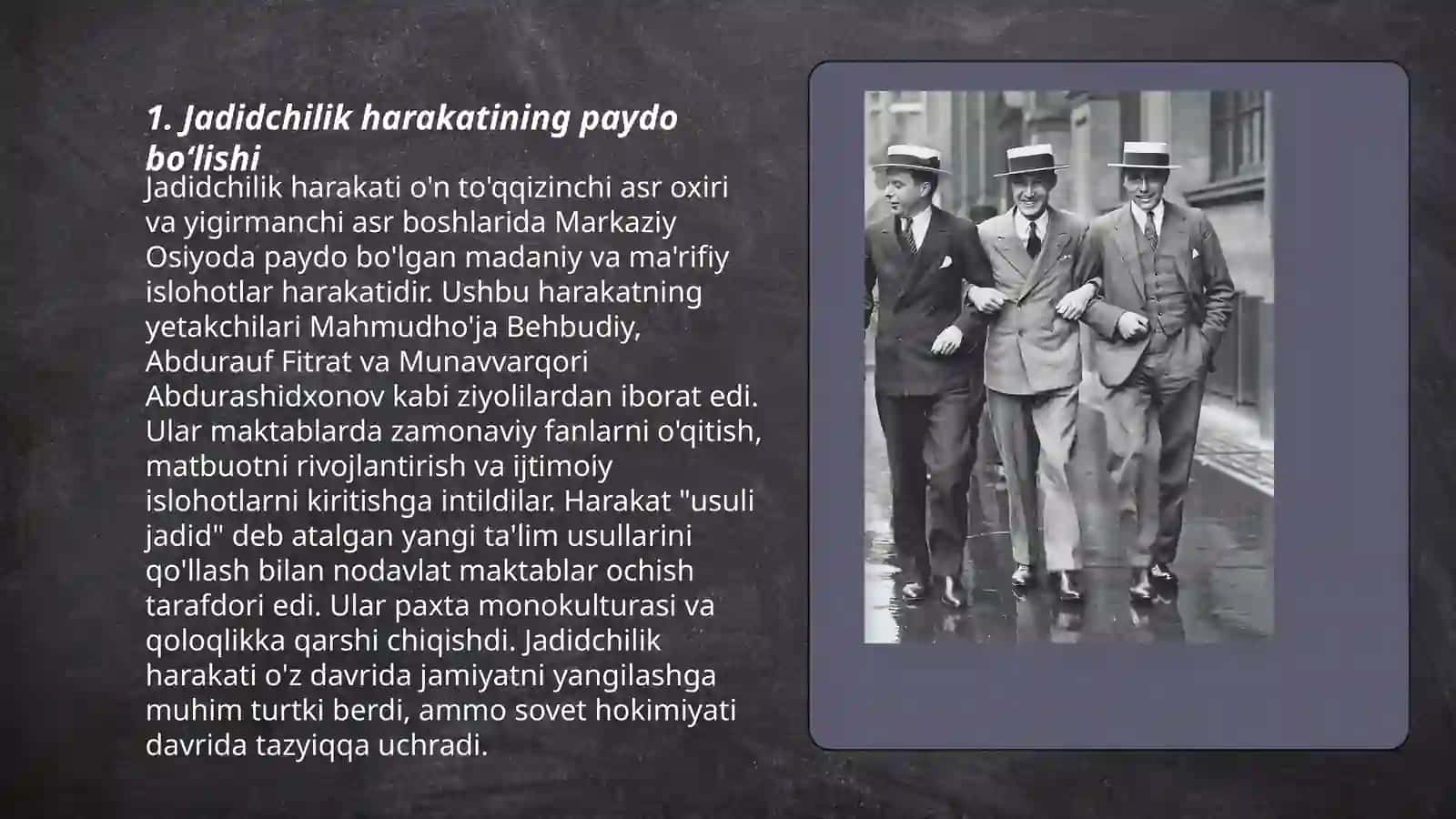 Jadid ma'rifatparvarlarning o'lka ijtimoiy-ma'naviy hayotida tutgan o'rni 3