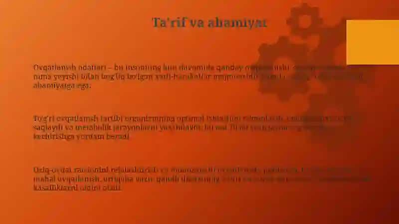 Ovqatlanish tartibi 3