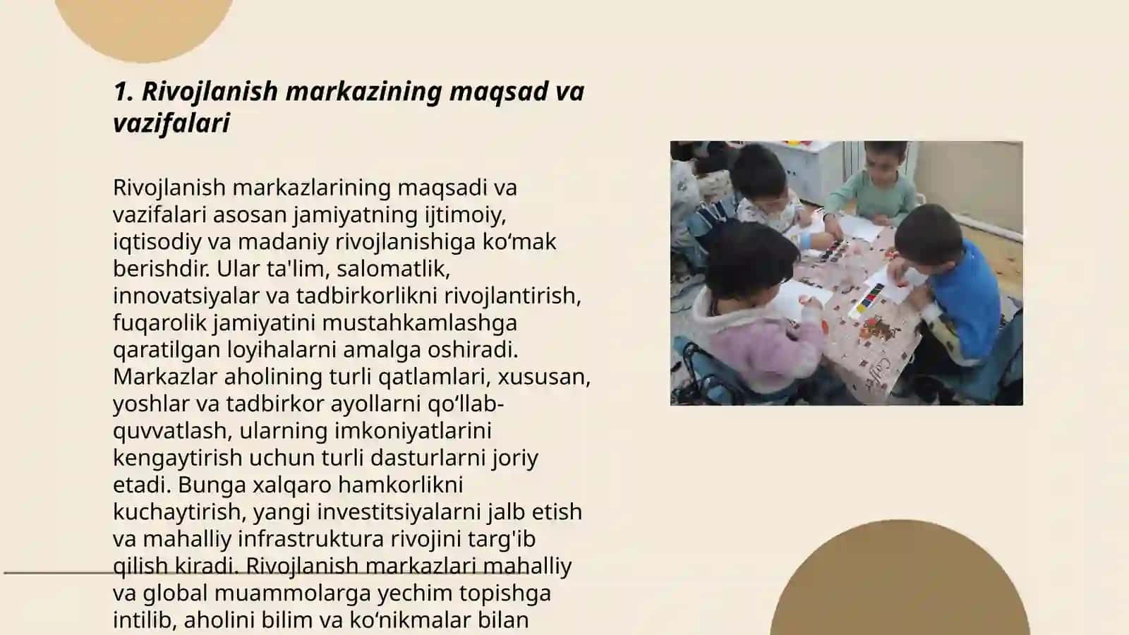 Rivojlanish markazining faoliyati 3