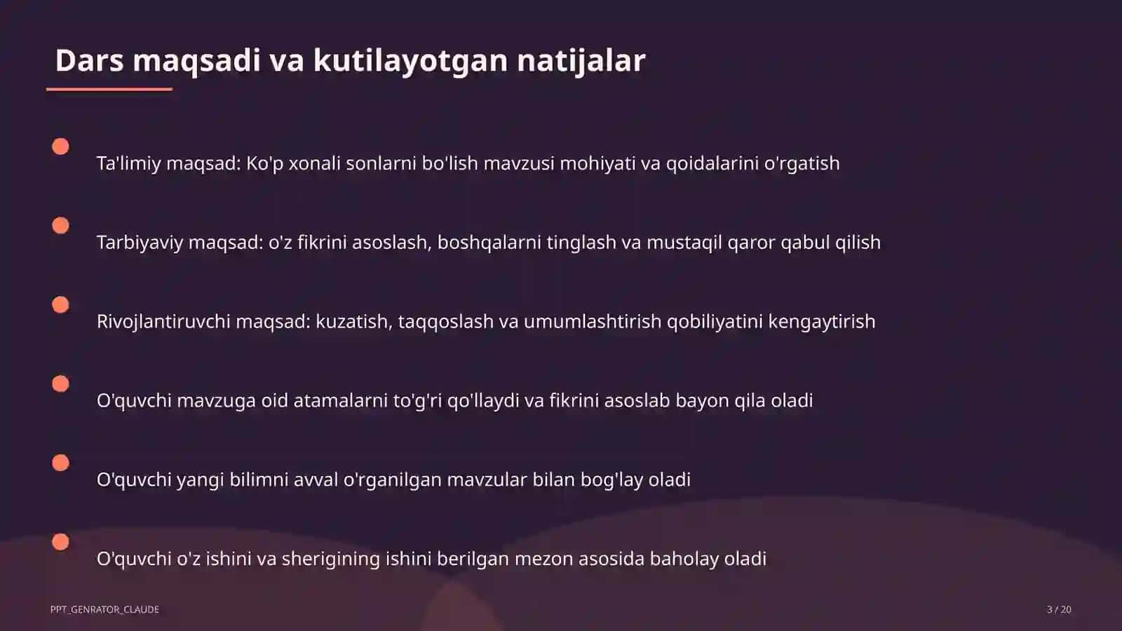 Ko'p xonali sonlarni bo'lish (4-sinf) 3