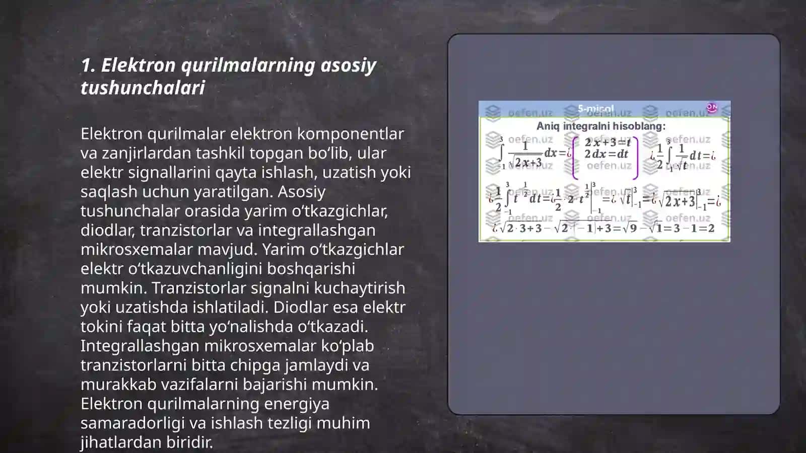elektron qurilma integral mikrosxema mikrosxemotexnika raqamli mikrosxemotexnikalarning xususiyatlari raqamli mikrosxemotexnikaning rivojlanish istiqbillari 3