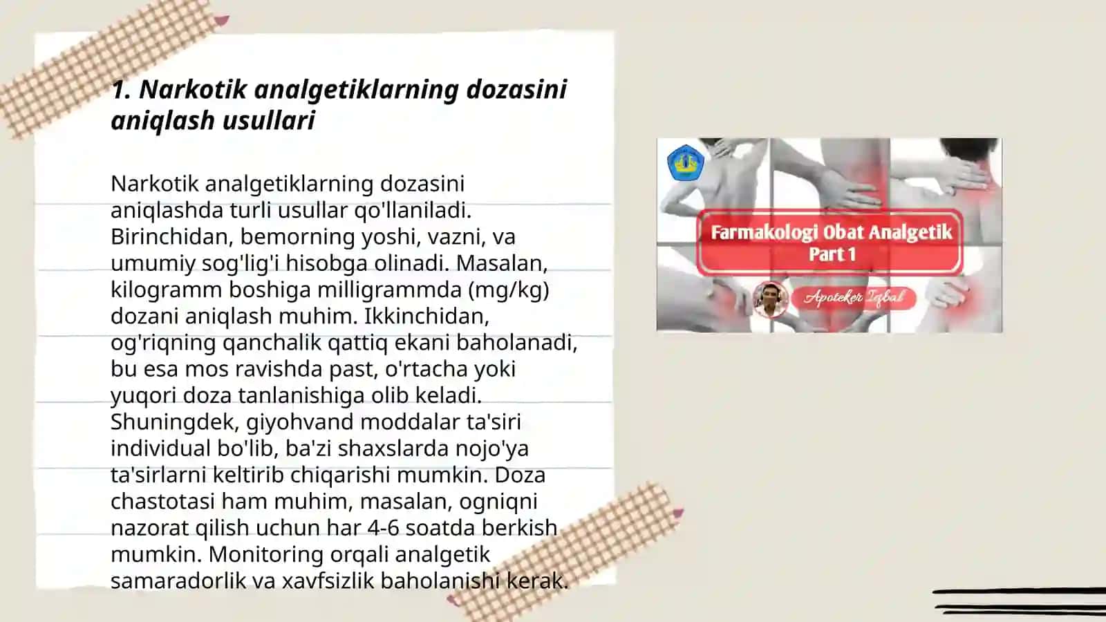 Analeptiklarning umumiy ta'rifi, tasnifi, xossalari, qoʻllanilishi: psixatrop vositalar neyroleptiklar trankvilizatorlar sedativ vositalar 3