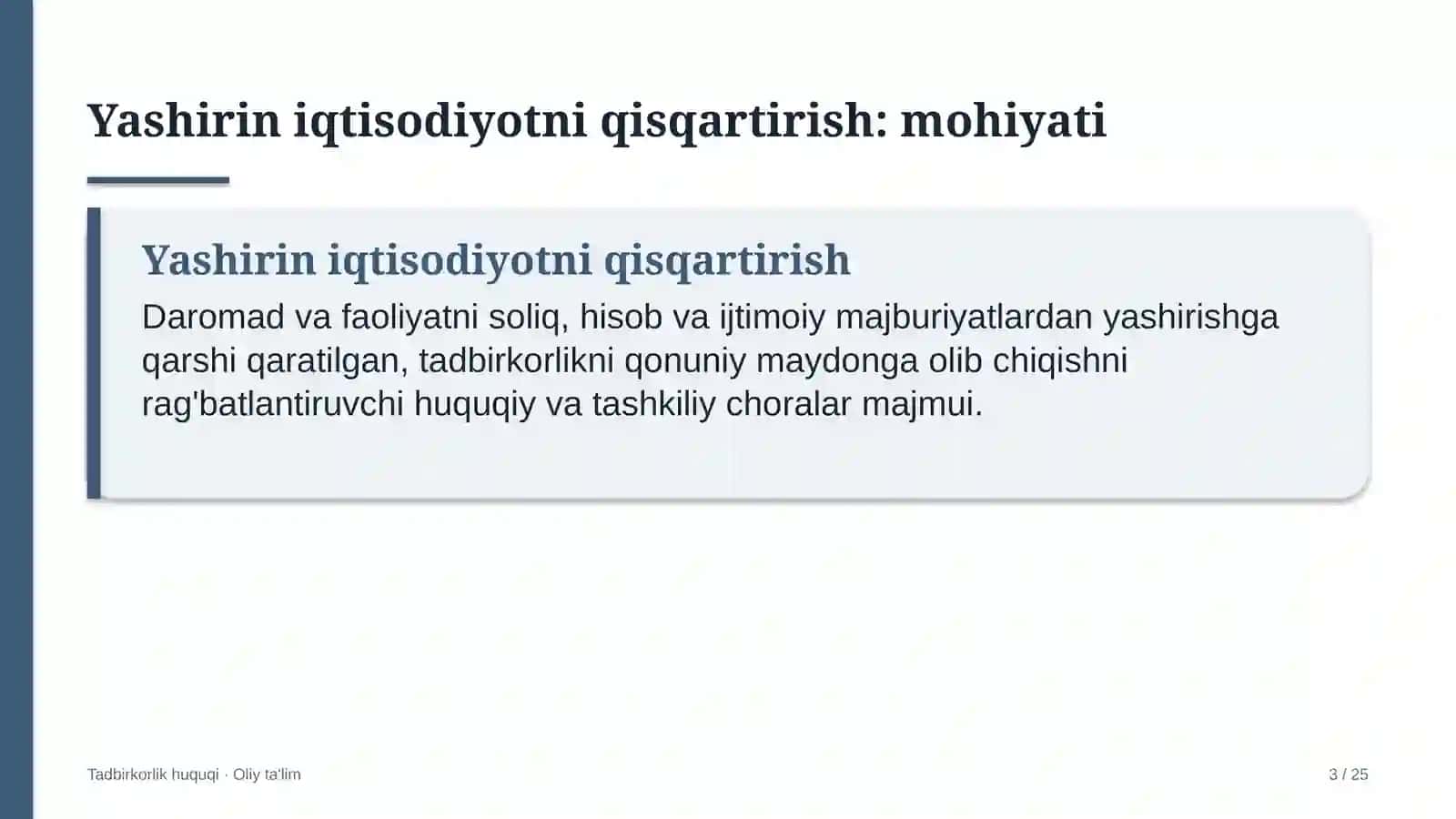 Yashirin iqtisodiyotni qisqartirish: mohiyati 3