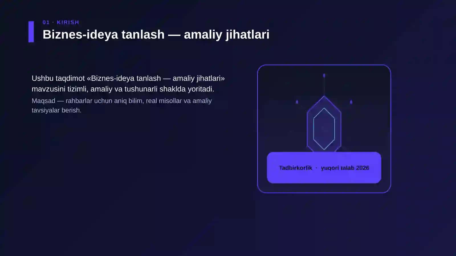 Biznes-ideya tanlash — amaliy jihatlari 3