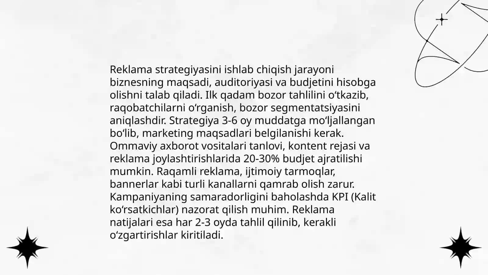 Biznesda reklama faoliyatini tashkil etish 3