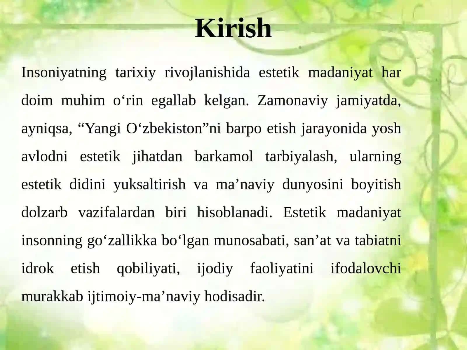 Estetik madaniyatning tarkibi 3