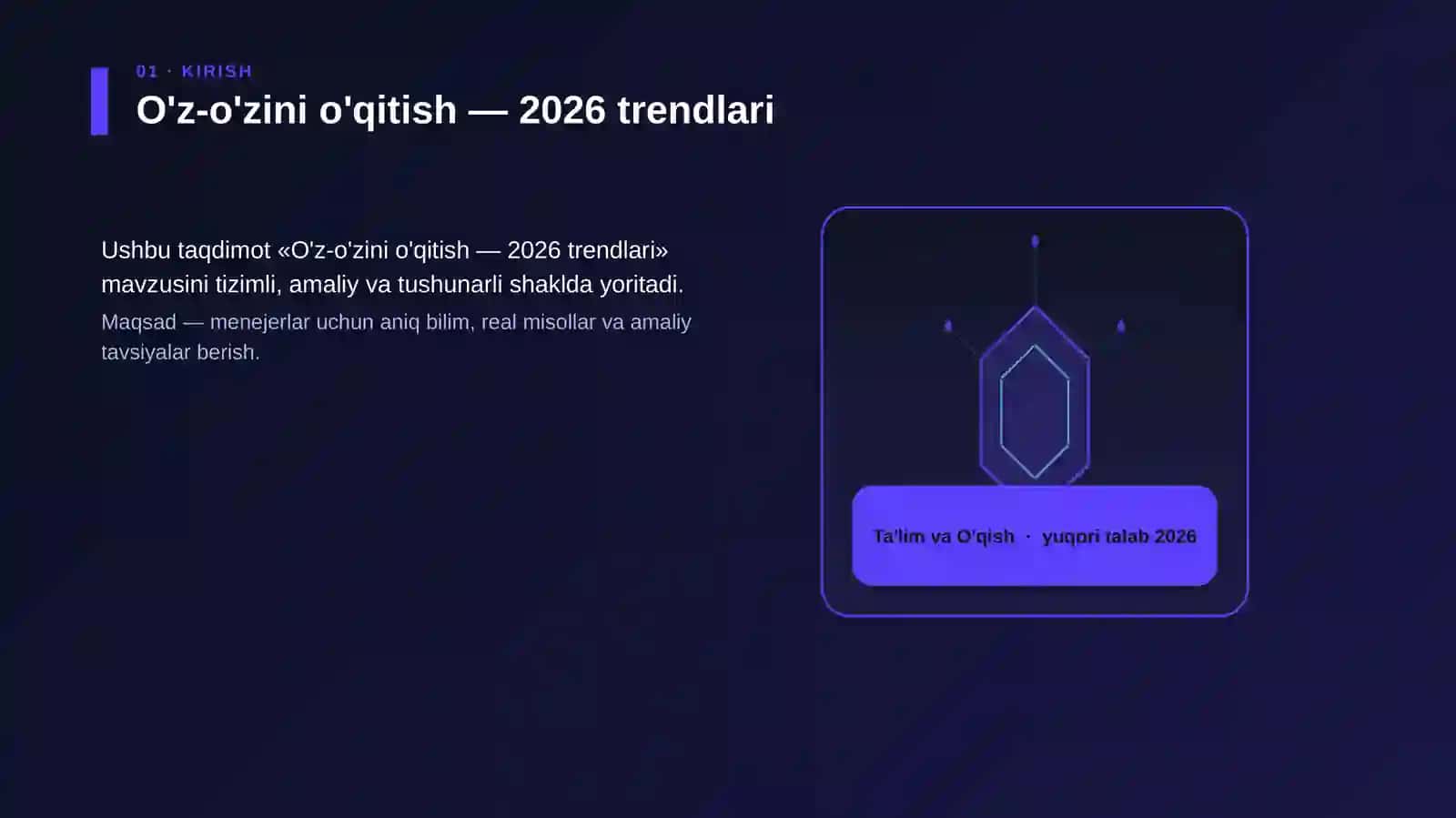 O'z-o'zini o'qitish — 2026 trendlari 3