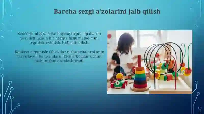Ilk va maktabgacha yoshdagi bolalarga predmetlarni oʻrgatishni oʻziga xosligi 3