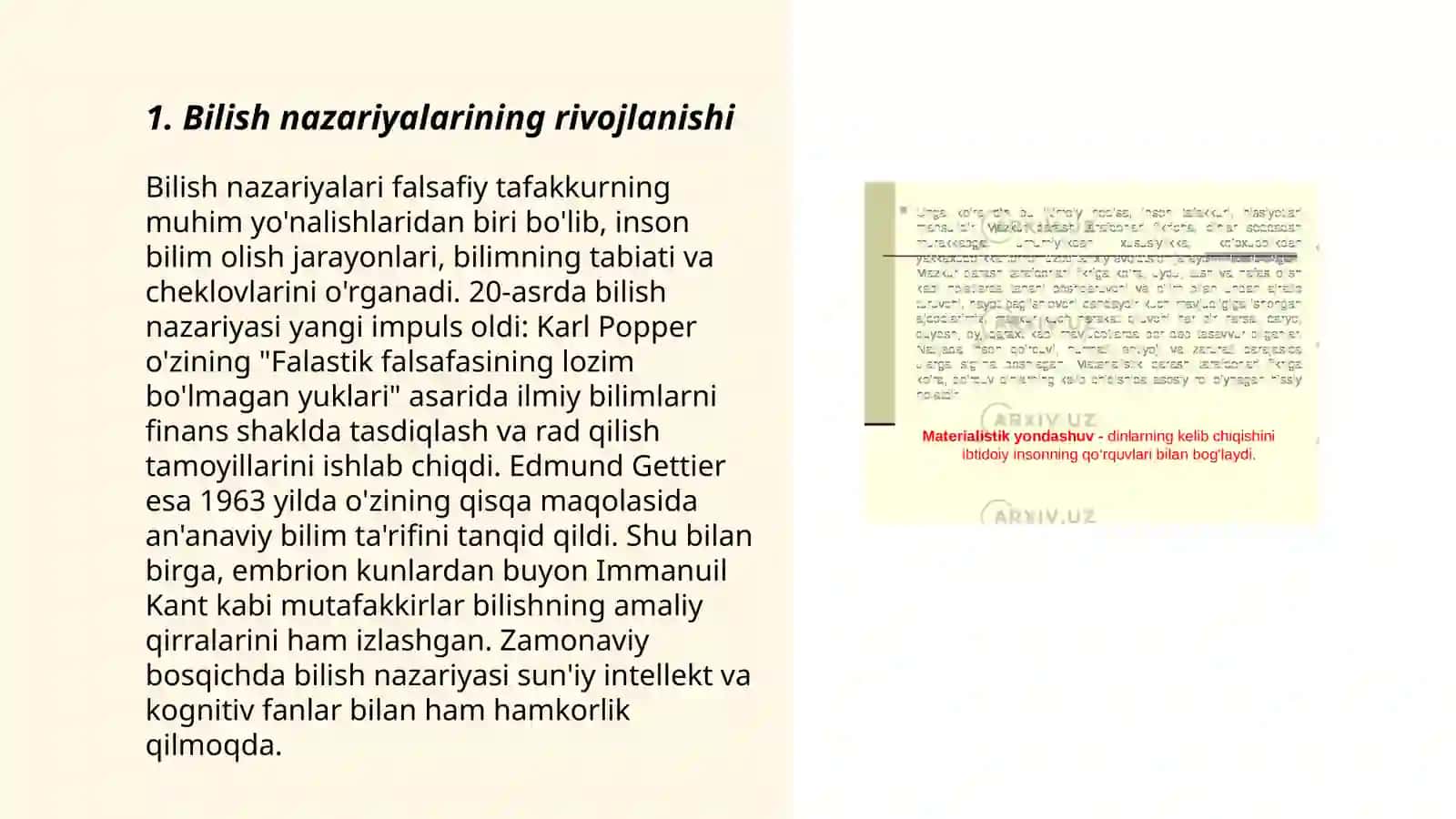 Bilishning usullari va nazariyalarining jamiyatdagi ahamiyati 3
