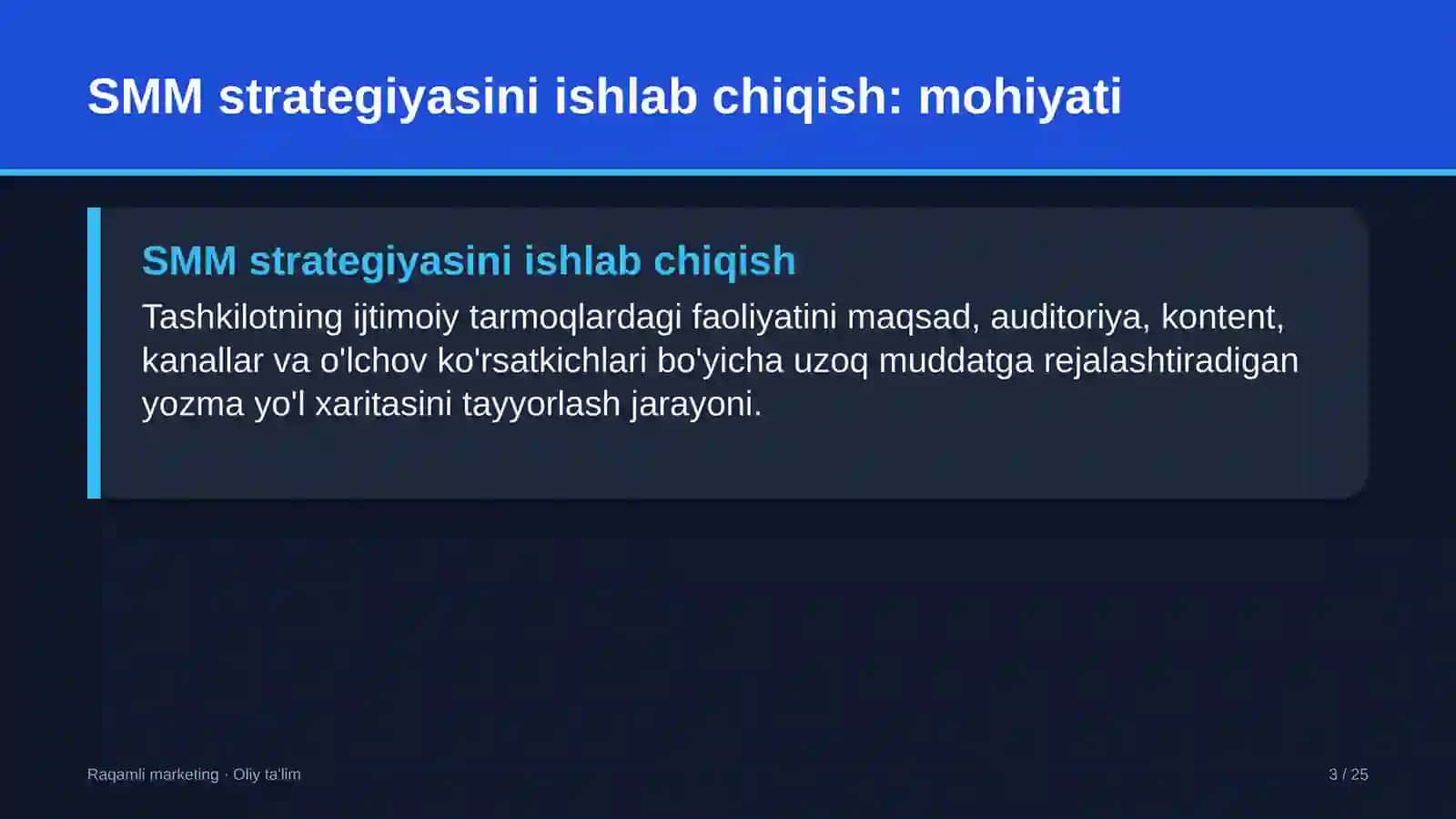 Blogerlik faoliyatida ijtimoiy tarmoqlarda SMM strategiyasini ishlab chiqish 3