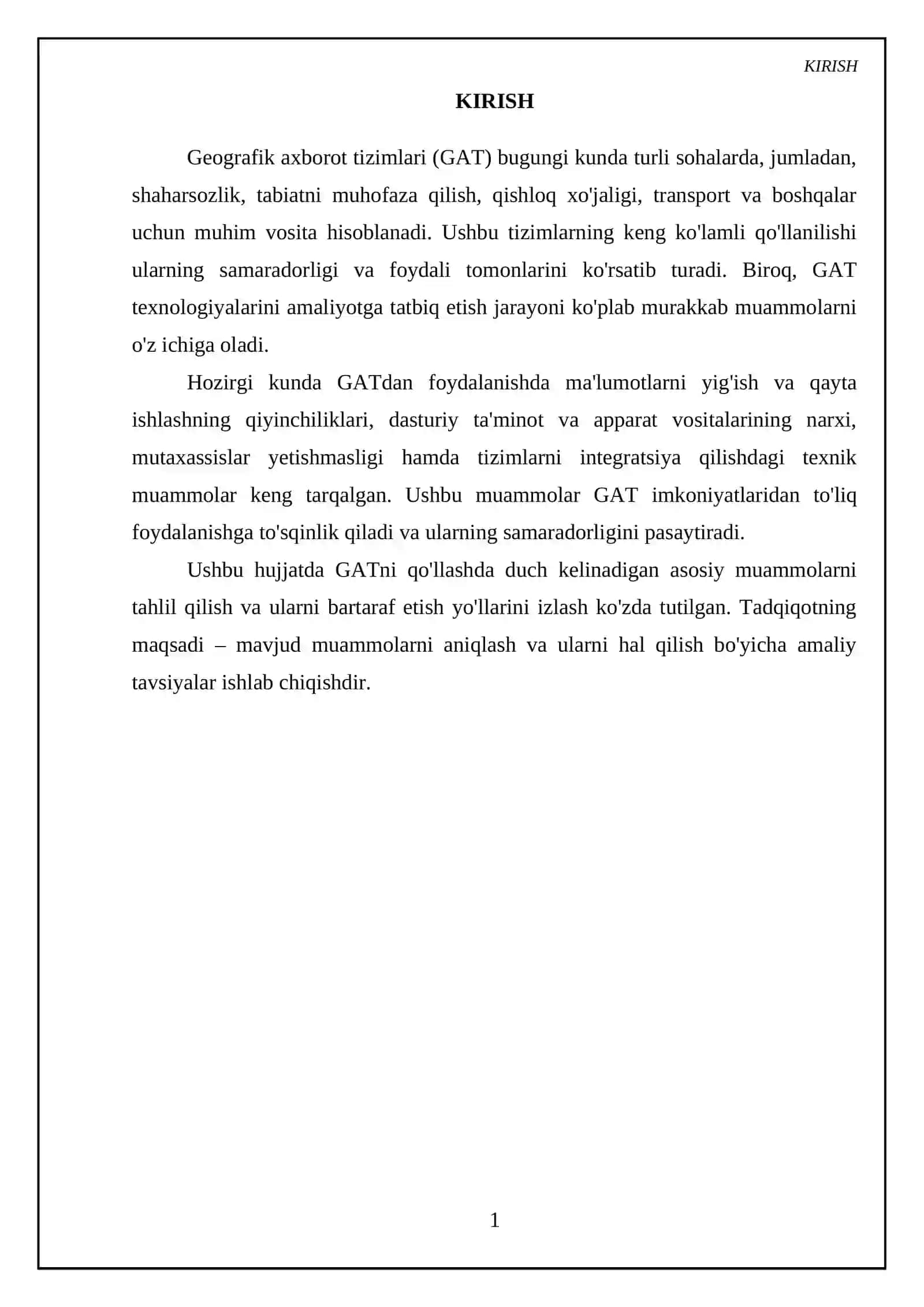 Geoaxborot tizimlarini qo'llash muammolari 3