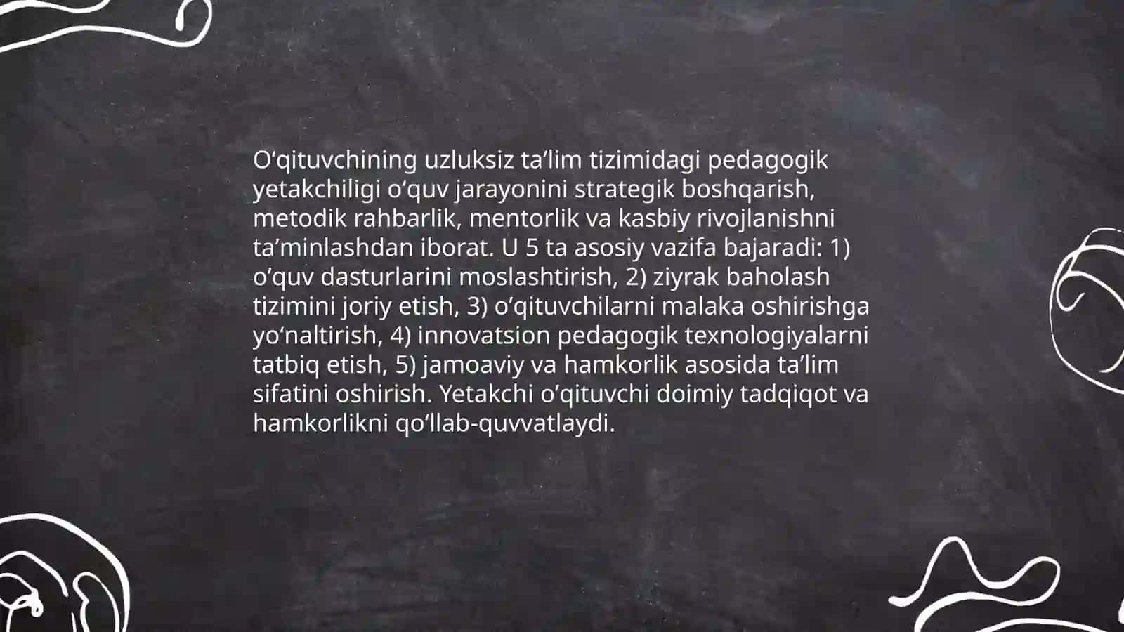 Oʻqituvchining uzluksiz taʼlim tizimidagi pedagogik yetakchiligi 3